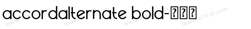 accordalternate bold字体转换